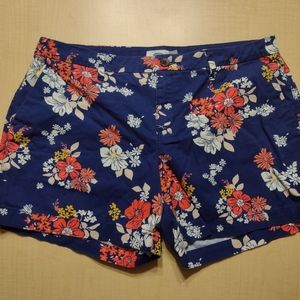 Old Navy Blue Pink White Floral Shorts Size 12